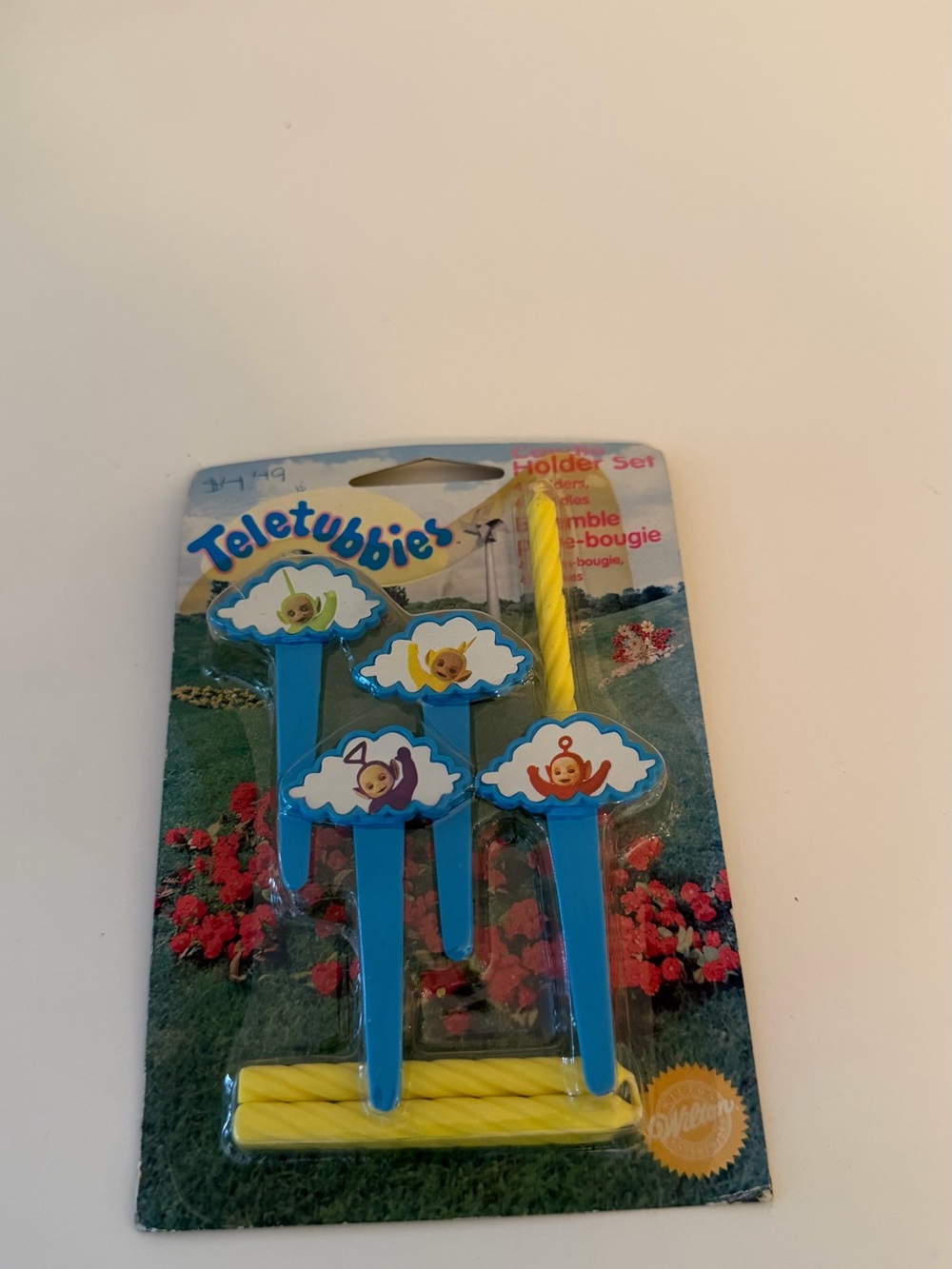 Teletubbies Candle Holders with Yellow Candles -